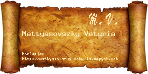 Mattyasovszky Veturia névjegykártya
